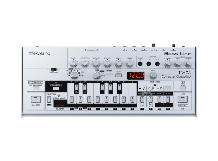 Roland TB-03 Boutique Bass Line synth Recreation of the iconic TB-303 